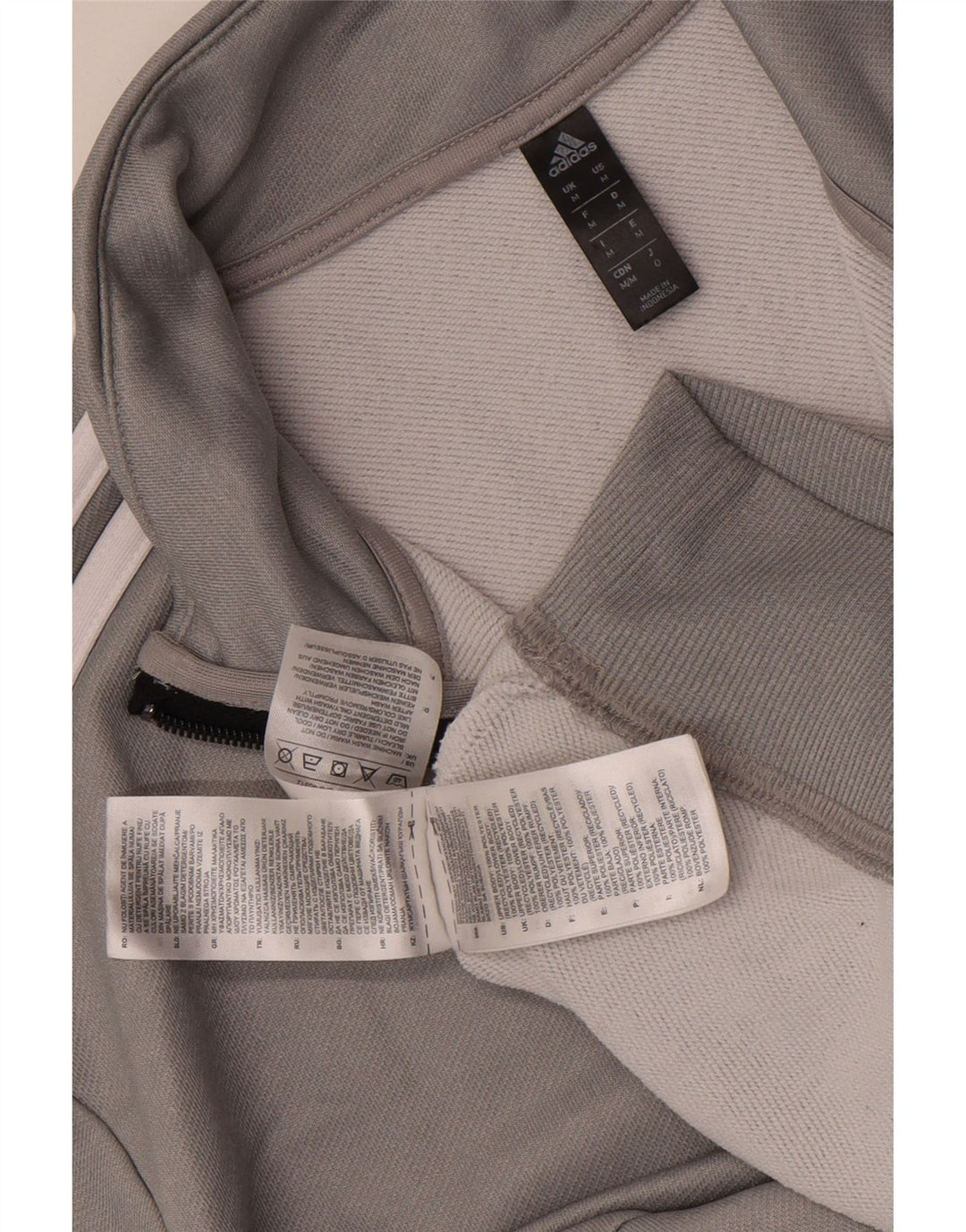 ADIDAS Aeroready Sweatshirt med lynlås til mænd mellem grå polyester