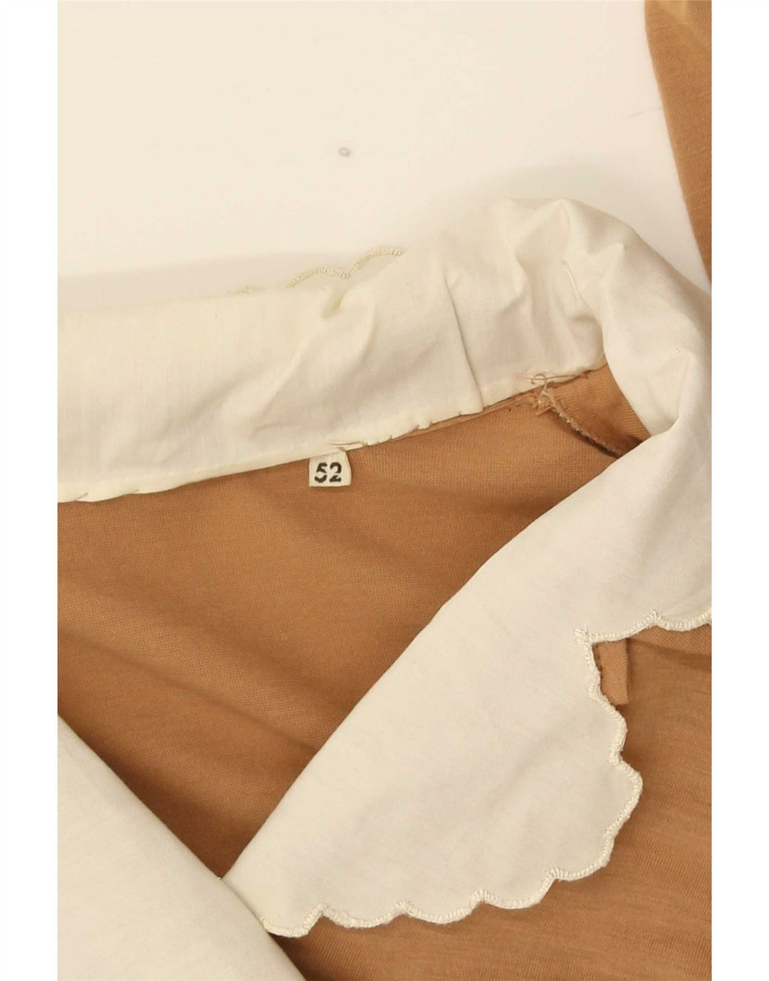 Vintage langærmet basiskjole til kvinder IT 52 2XL Brun Colourblock
