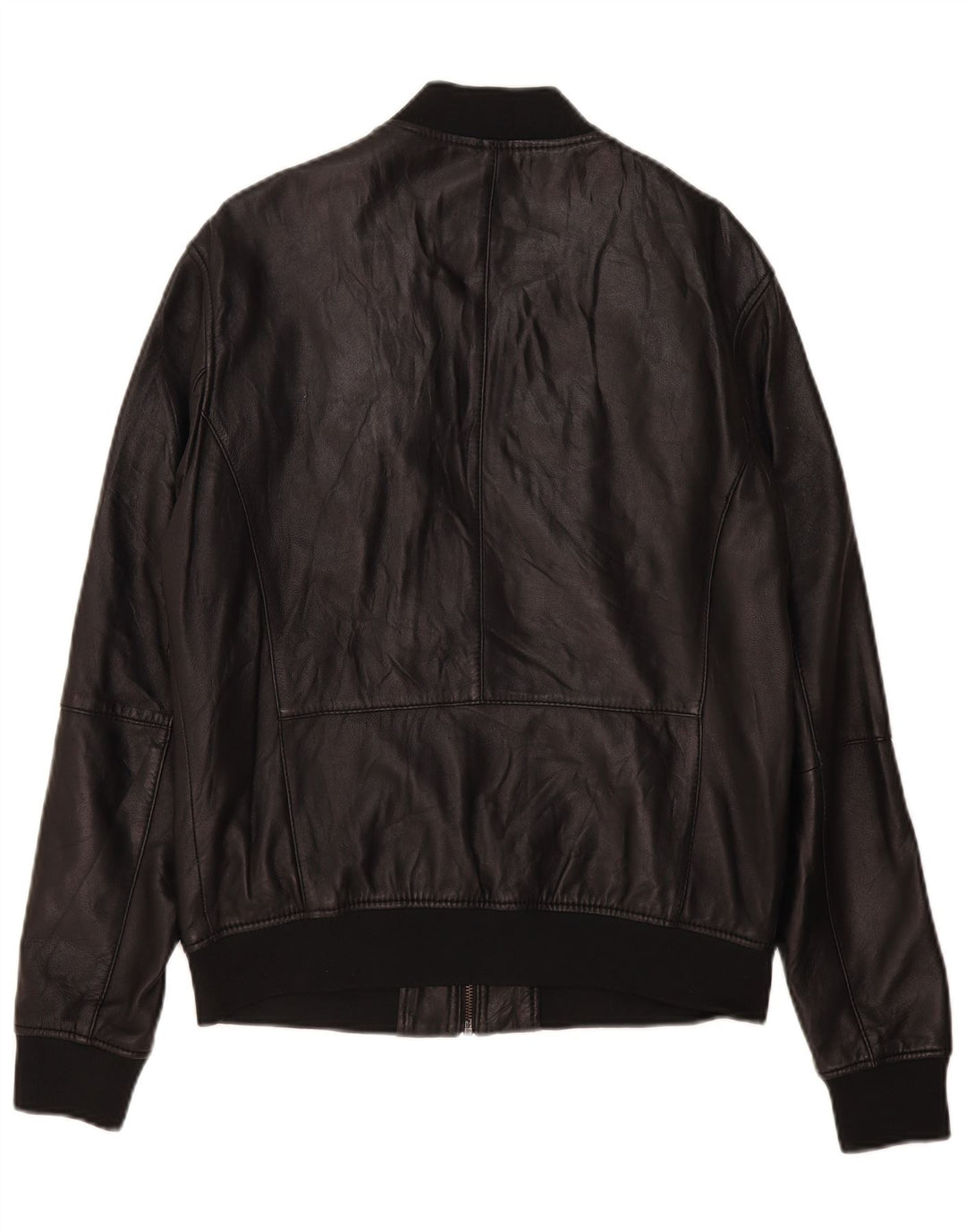 Zara Herre Læderjakke UK 40 Large Sort