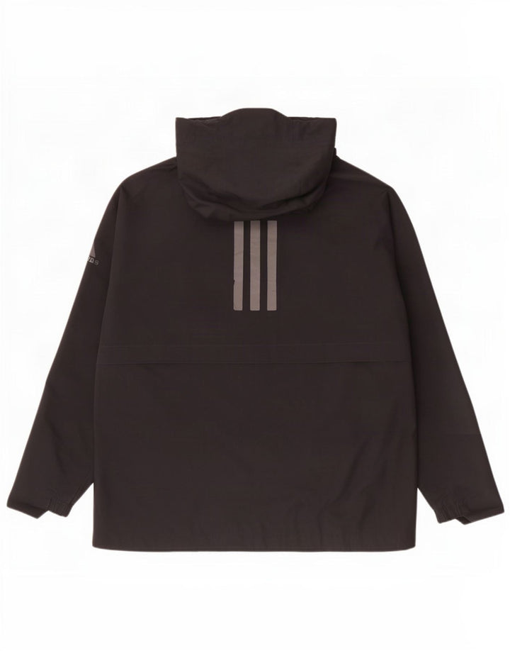 Adidas Træningsdragt med hætte til mænd, topjakke, stor sort polyester