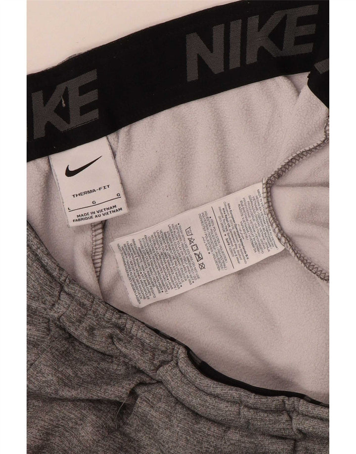 Nike Herre Therma-Fit træningsdragt Bukser Joggers Large Grå Polyester