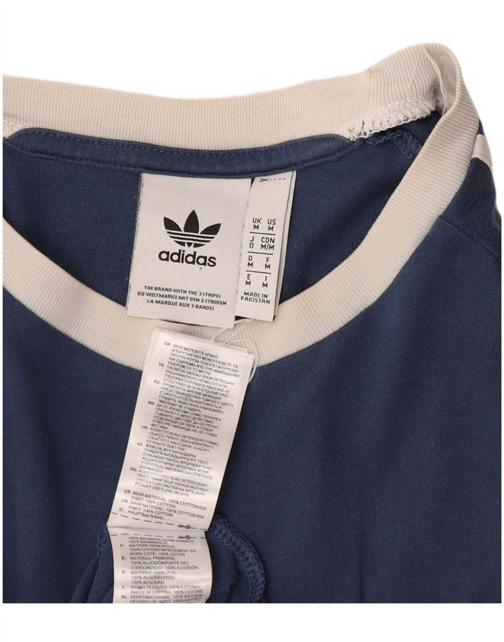 Adidas herre T-shirt top mellem marineblå bomuld
