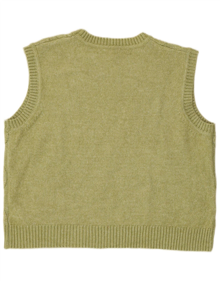 Marks & Spencer Dame Vest Tank Top UK 16 Large Green Polyester