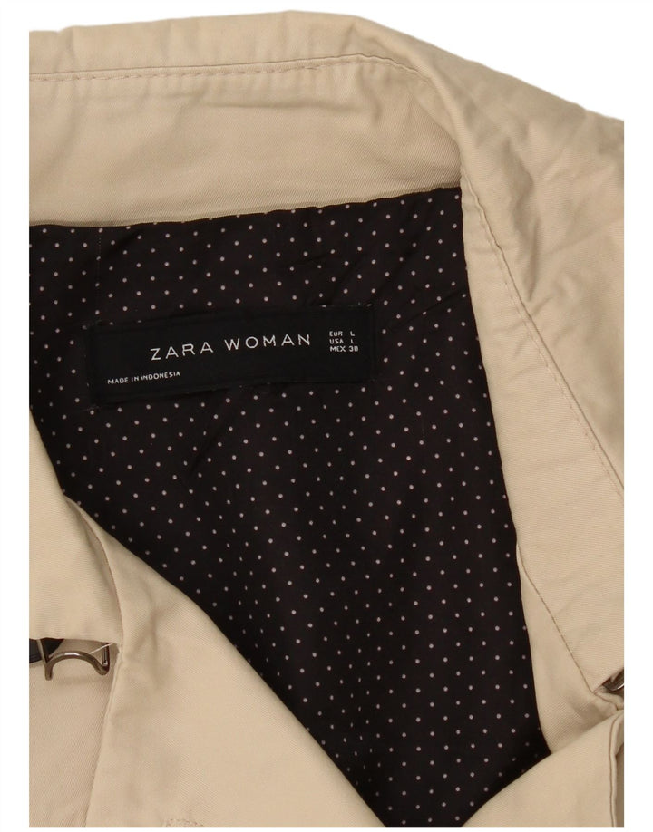 Zara Trench Coat til kvinder UK 14 Large Beige