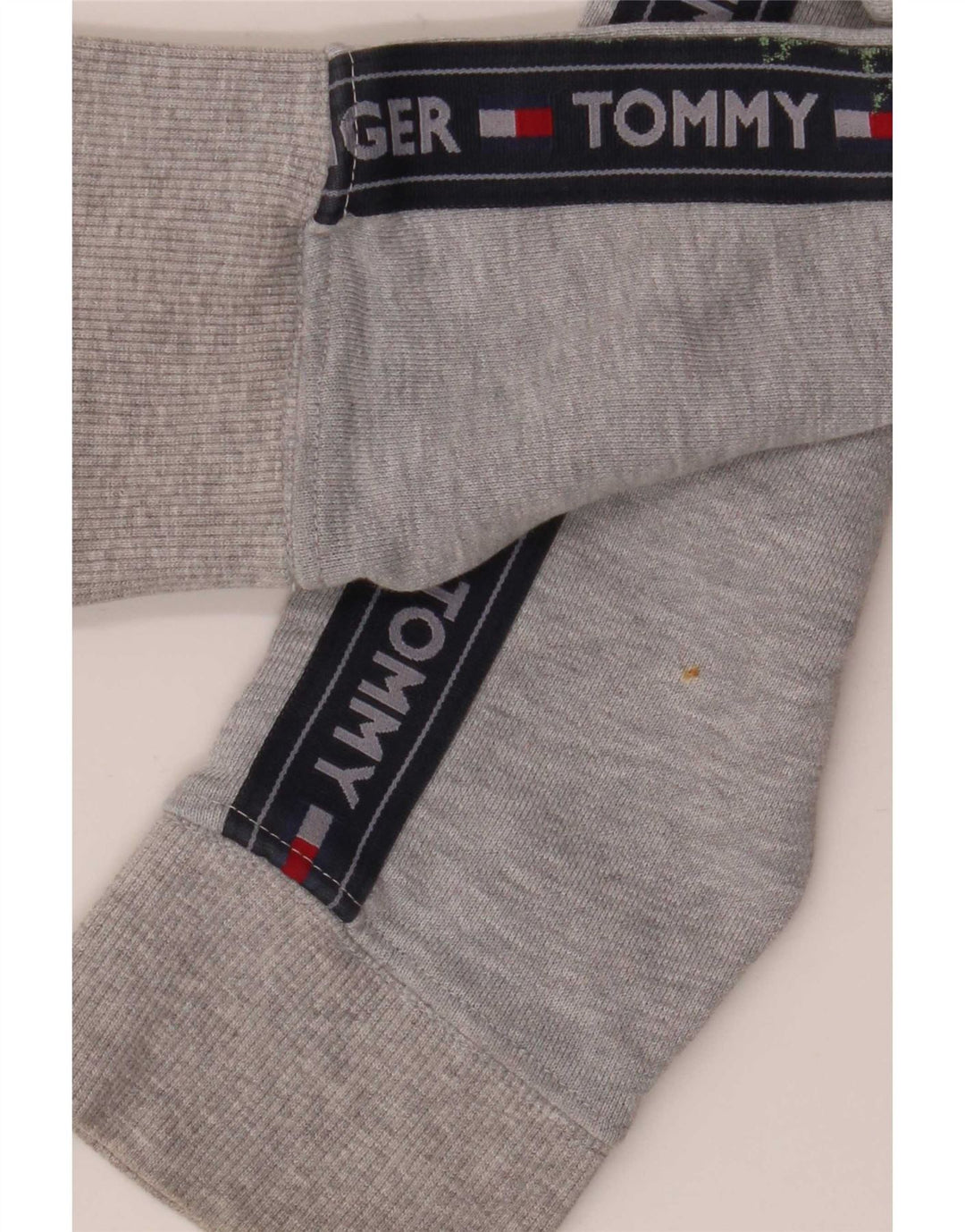 Tommy Hilfiger Herre grafisk hættetrøje med lynlås Medium Grå Colourblock