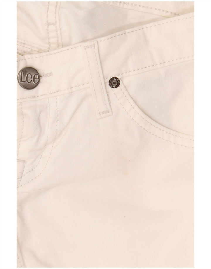LEE Straight Jeans til kvinder W26 L33 Hvid Bomuld