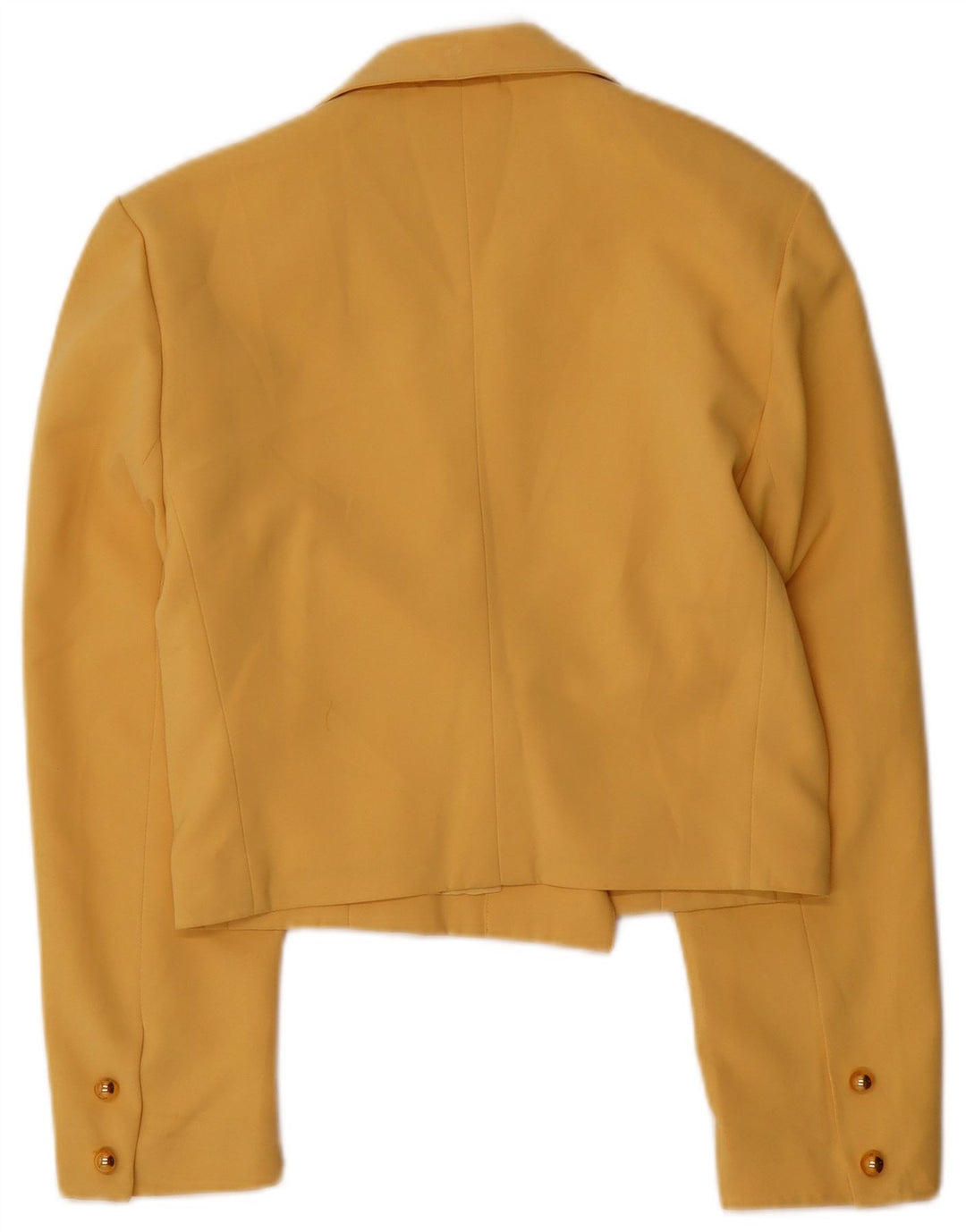 Vintage Dame Dobbeltradet Blazer Jacket IT 40 Small Yellow Classic