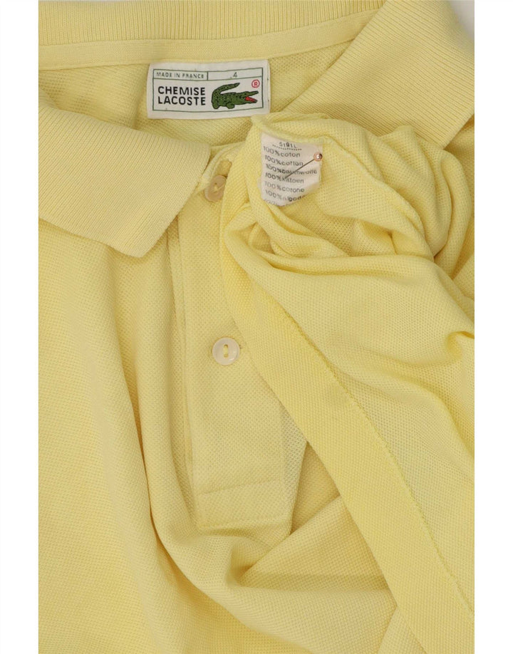 Lacoste herre poloshirt størrelse 4 Medium gul bomuld