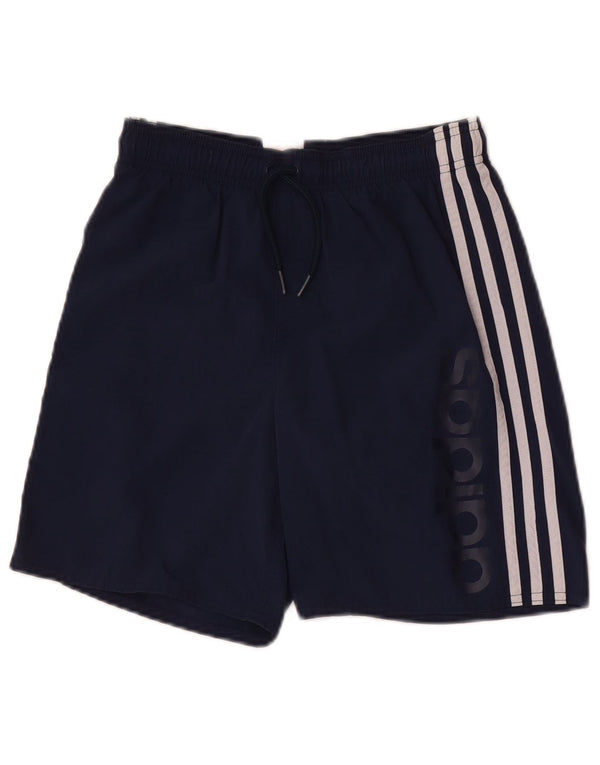 Adidas drenge grafiske sportsshorts 11-12 år marineblå nylon