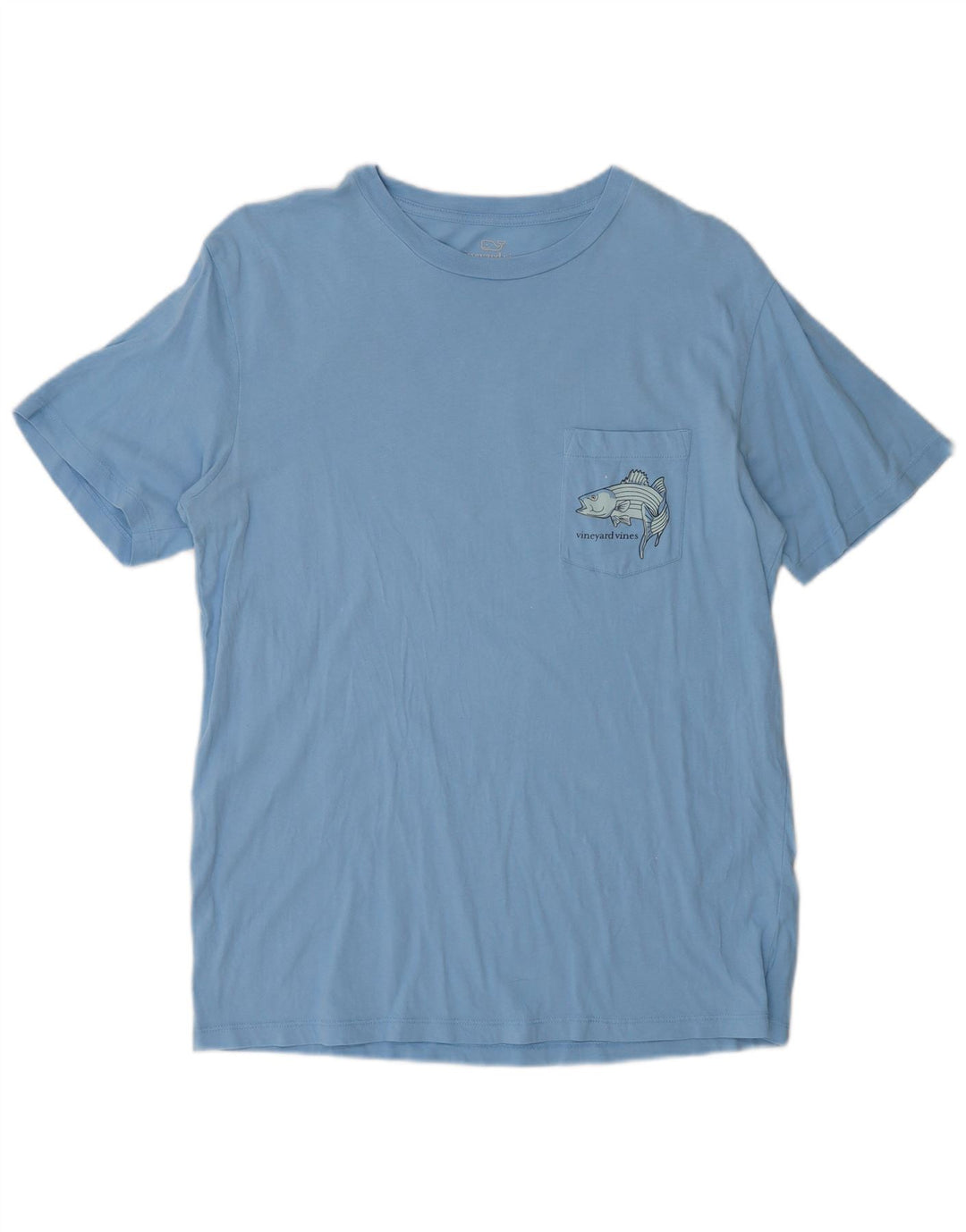 Vineyard Vines Herre grafisk T-shirt Top Lille blå bomuldsfisk