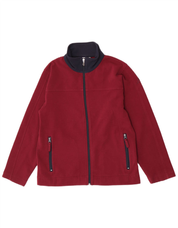 Kappa træningsdragt topjakke til kvinder UK 14 Large Maroon Colourblock Polyester