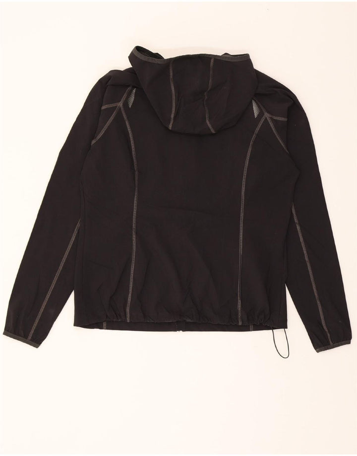 EDDIE BAUER Womens Hooded Tracksuit Top Jacket UK 16 Large Black Nylon Vintage Eddie Bauer and Second-Hand Eddie Bauer from Messina Hembry 