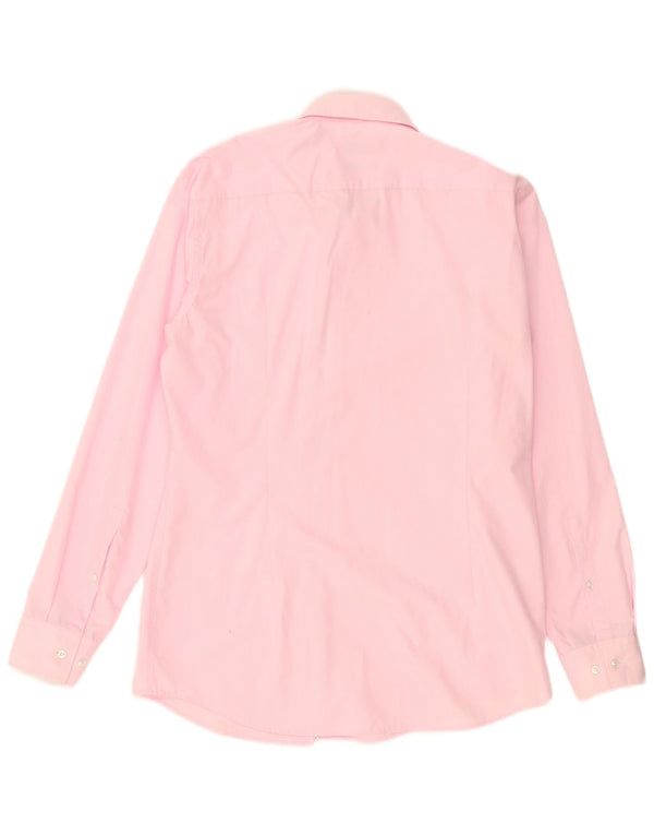 Hugo Boss Herre Slim Fit Skjorte Størrelse 42 16 1/2 Large Pink Bomuld