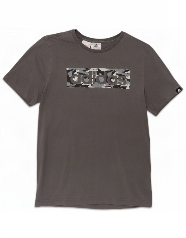 Adidas drenge grafisk t-shirt top 13-14 år grå bomuld