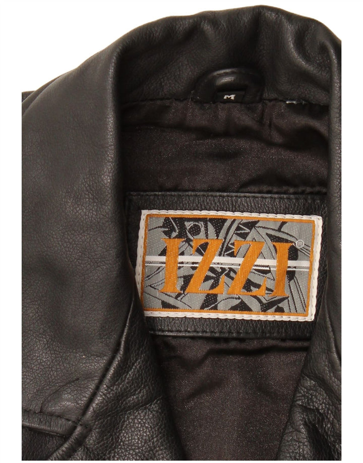 Izzi Dame Læderjakke UK 14 Medium Sort