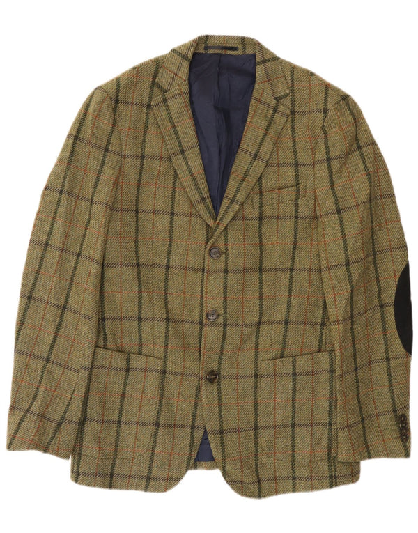 Gant Herre 3-knaps blazerjakke IT 50 Large Khaki Ternet Uld