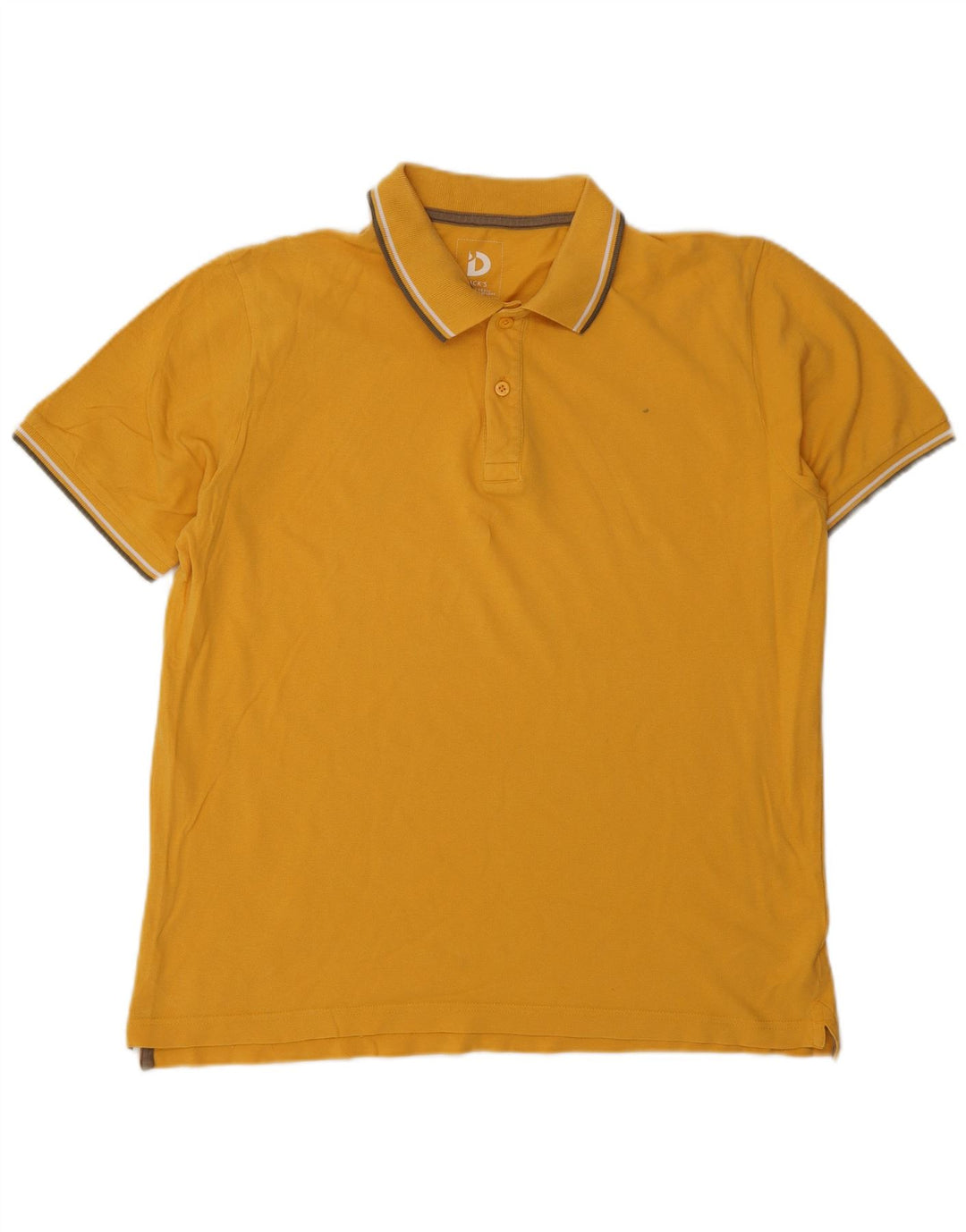 DACK'S Poloshirt til mænd Stor gul bomuld