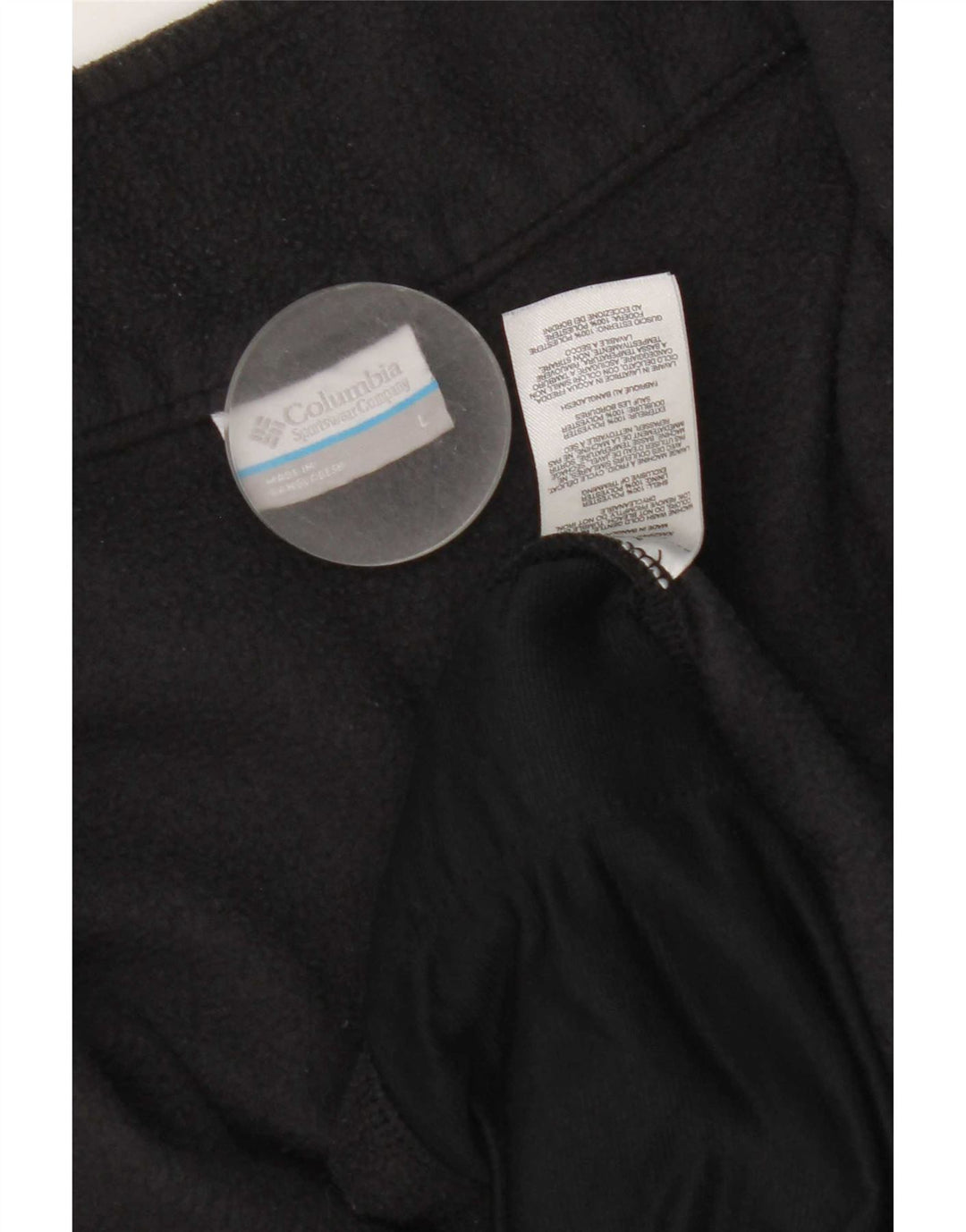 Columbia Womens Zip Neck Fleece Jumper UK 16 Large Black Polyester
