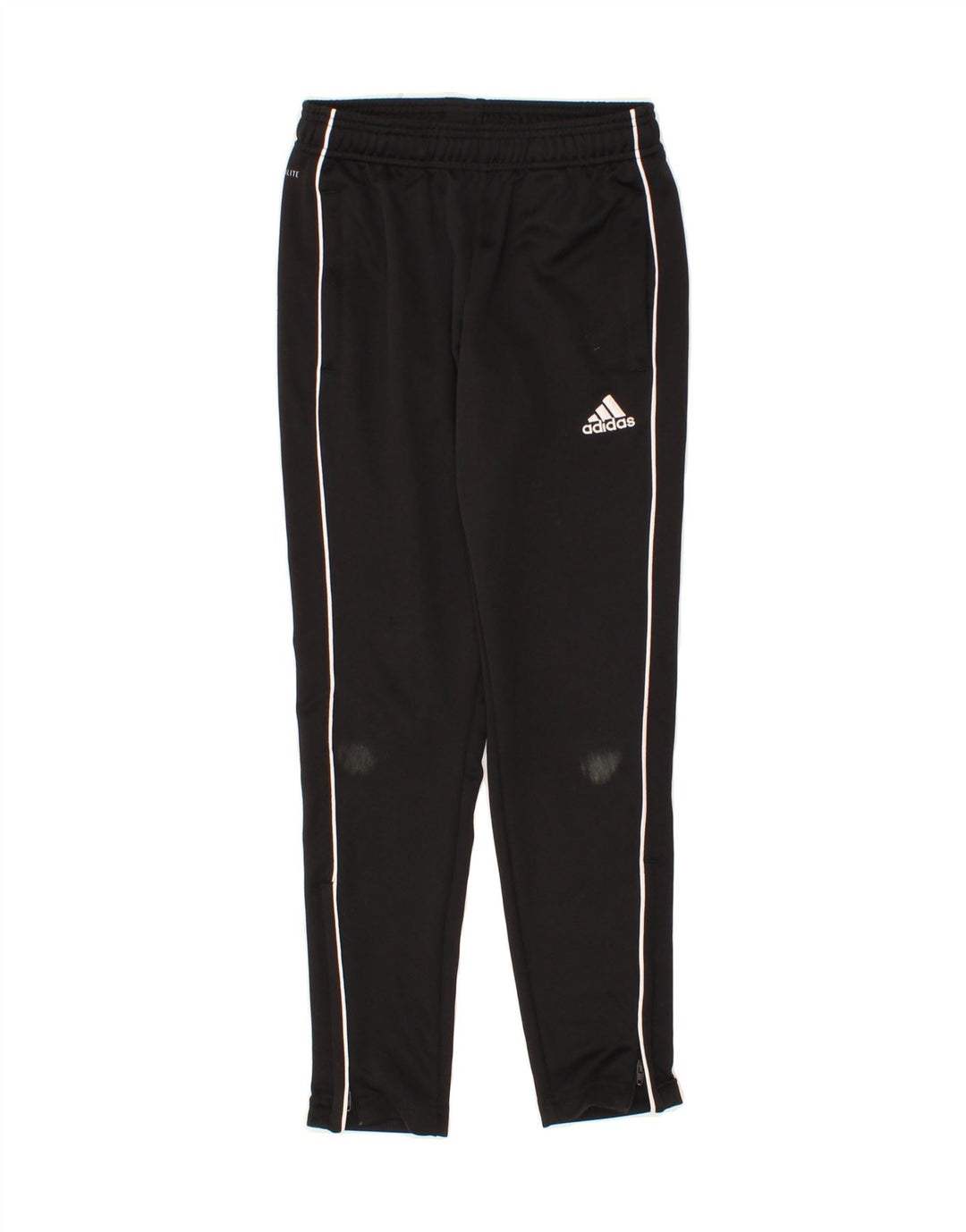 ADIDAS Boys Climalite Tracksuit Trousers 9-10 Years Black Polyester Vintage Adidas and Second-Hand Adidas from Messina Hembry 
