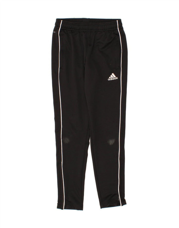 ADIDAS Boys Climalite Tracksuit Trousers 9-10 Years Black Polyester Vintage Adidas and Second-Hand Adidas from Messina Hembry 
