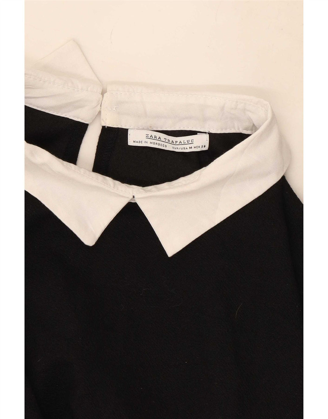 Zara Dame 3/4-ærmet Shift Dress UK 12 Medium Black Colourblock