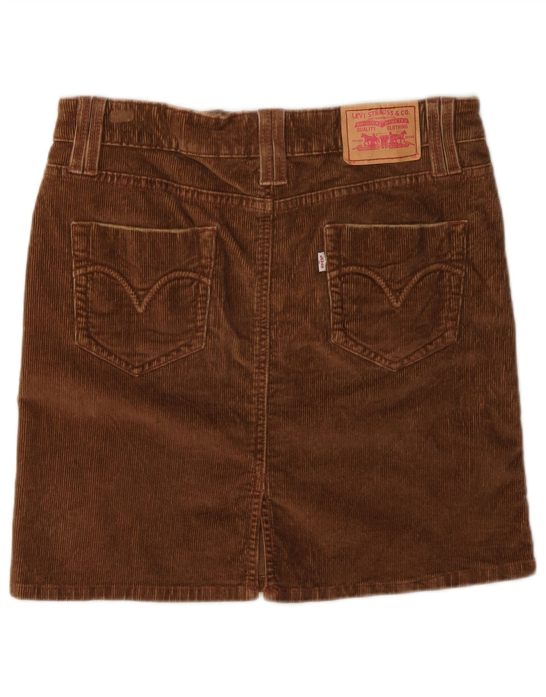 Levi's Dame Mini Corduroy Nederdel US 3 Small W30 Brun Bomuld