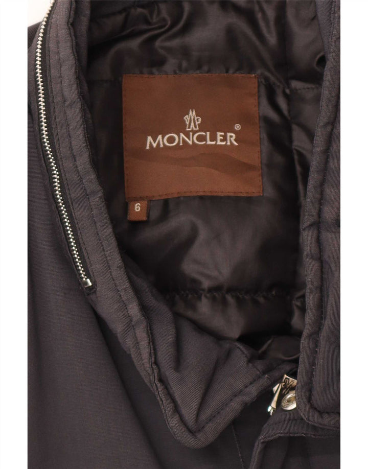 Moncler Herre Polstret Militærjakke Størrelse 6 3XL Sort Bomuld