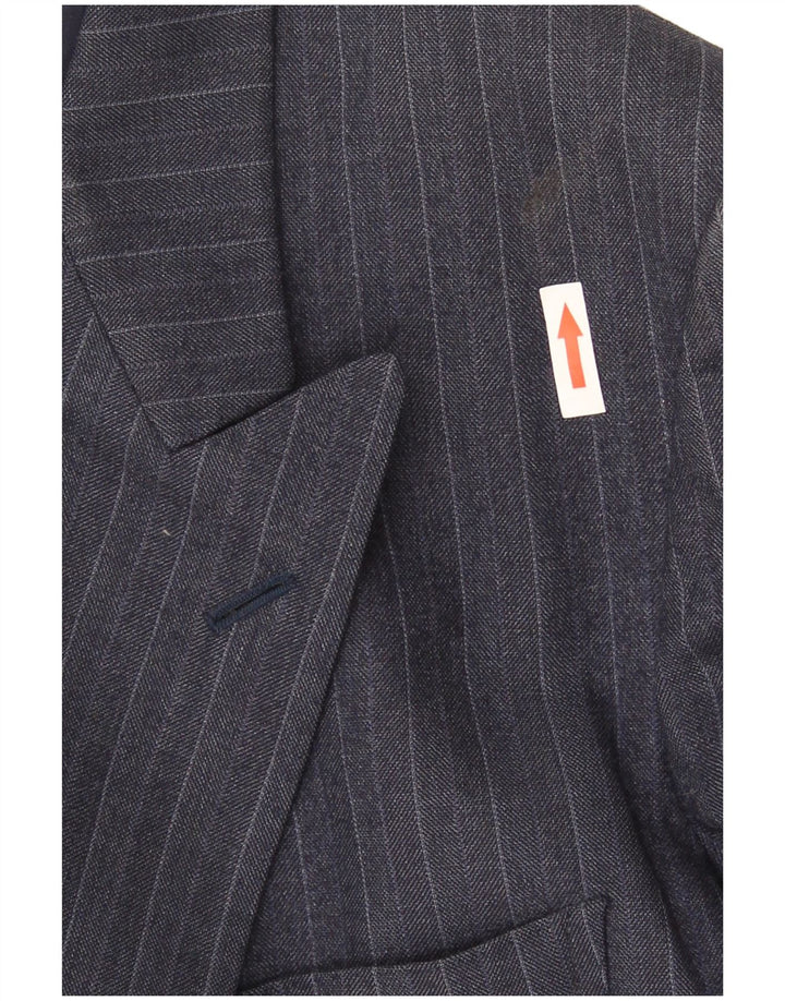 Vintage herre dobbeltradet blazerjakke UK 38 Mellem marineblå stribet