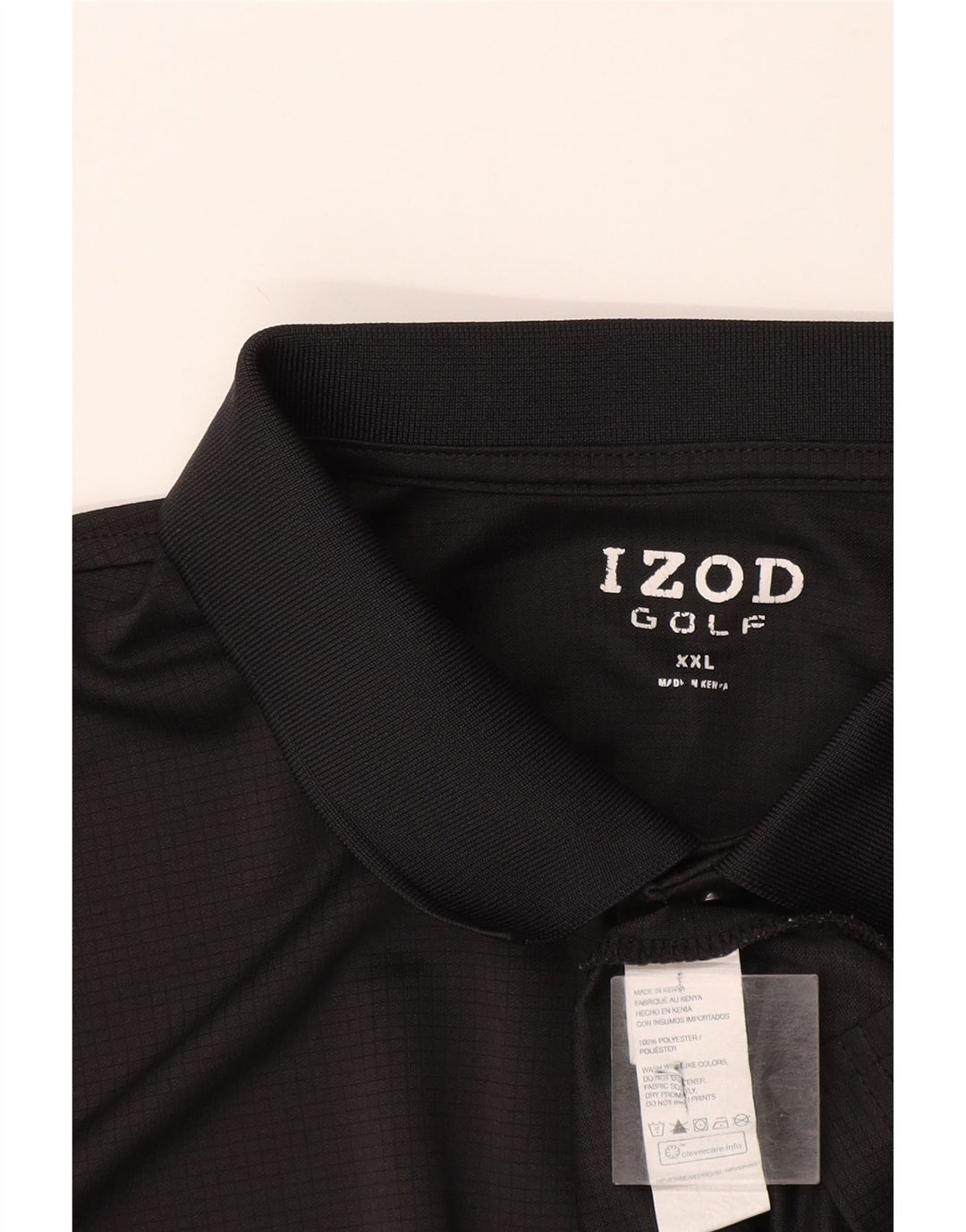 Izod Polo Shirt til mænd 2XL Sort Polyester