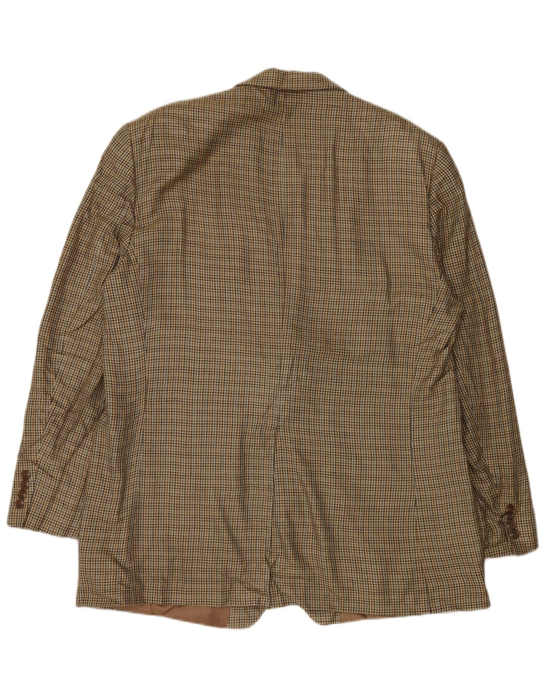 Chaps Herre 2 Button Blazer Jacket UK 46 3XL Grøn Houndstooth Silke