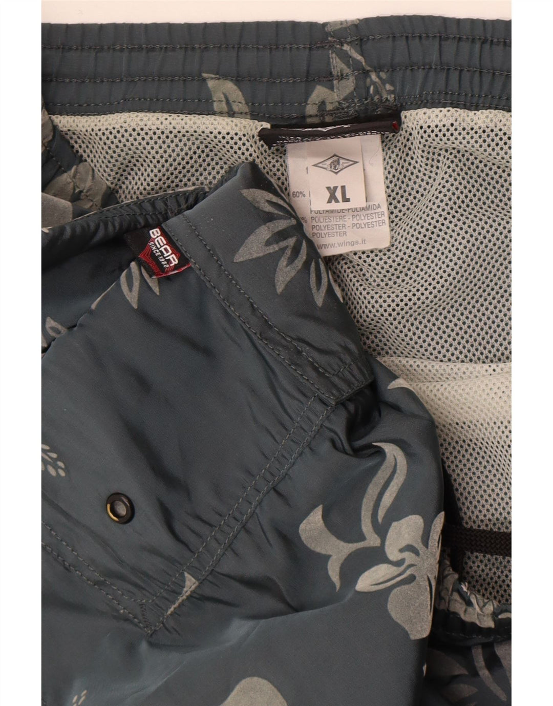 Bear Herre sportsshorts XL Grå blomster polyamid