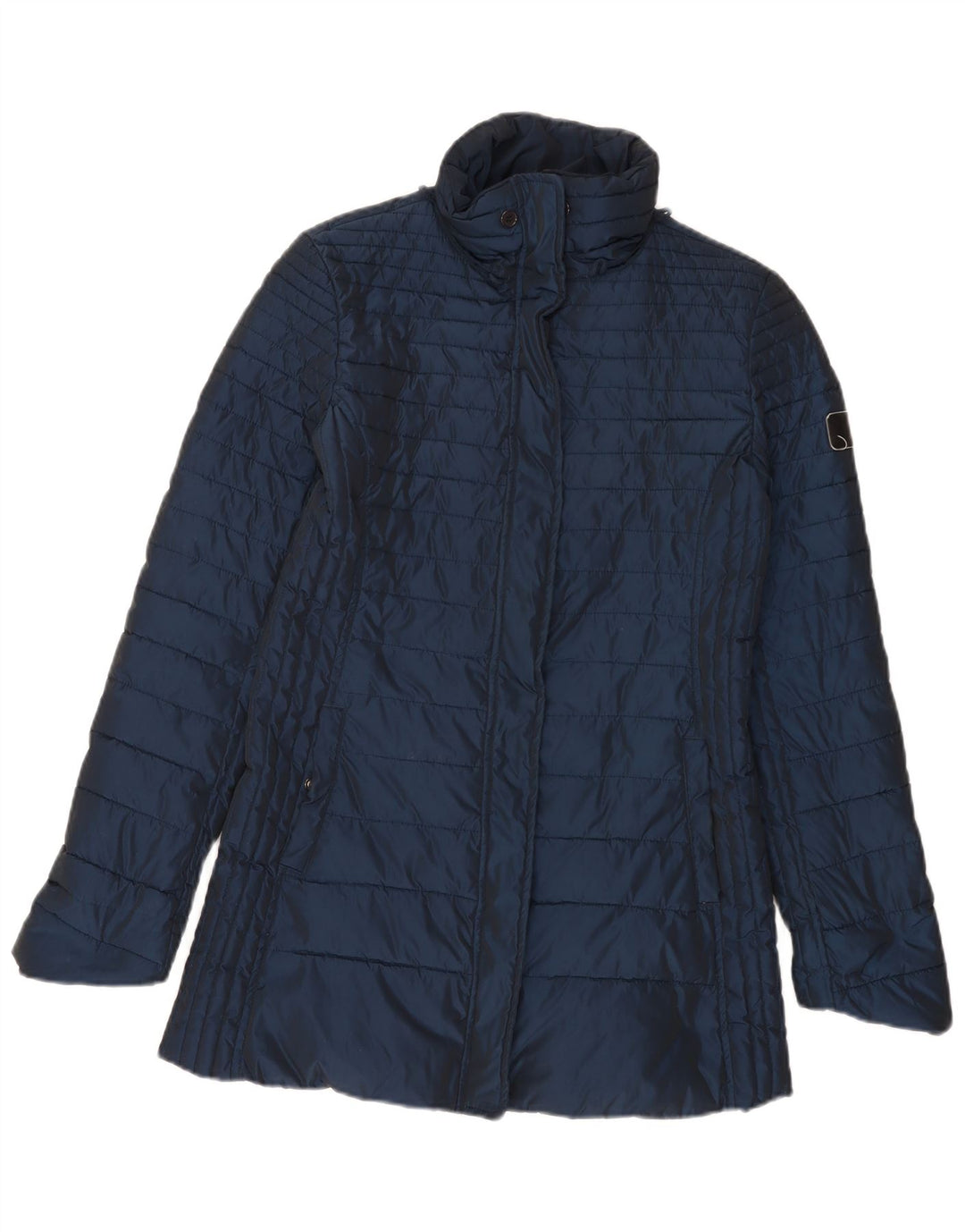 Armani Jeans Dame Polstret Frakke EU 42 Large Navy Blue Polyester
