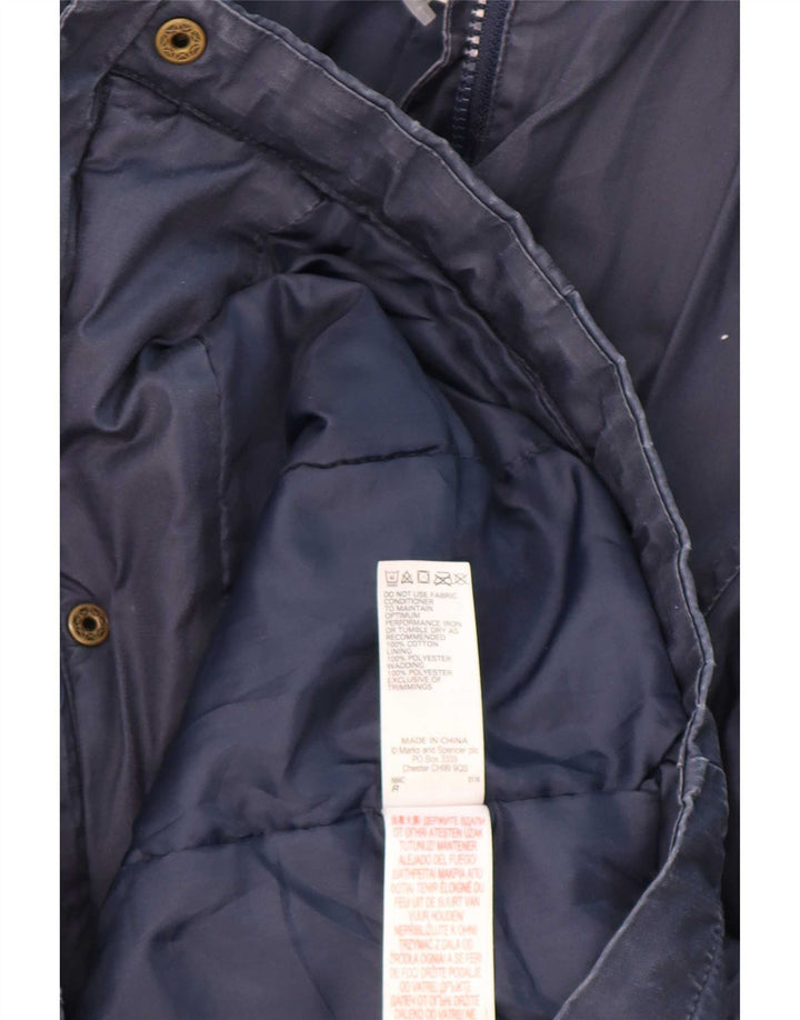 Marks & Spencer piger hættejakke parkajakke 11-12 år marineblå polyester