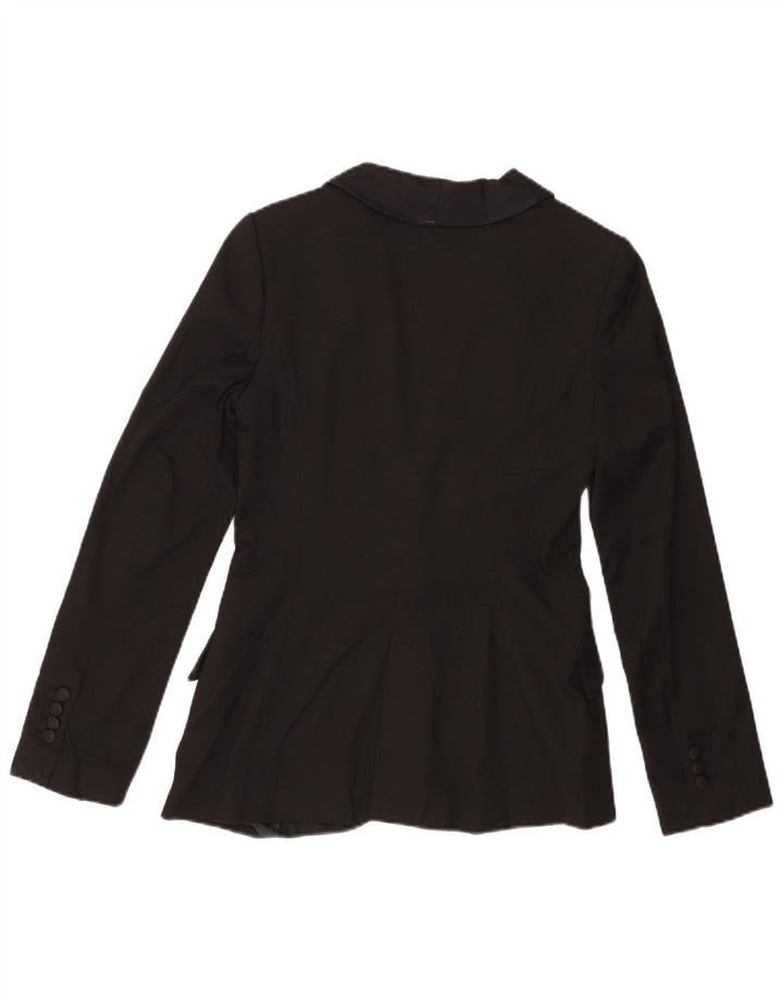 Zara Dame 1 Knap Blazer Jacket UK 8 Small Black Polyester