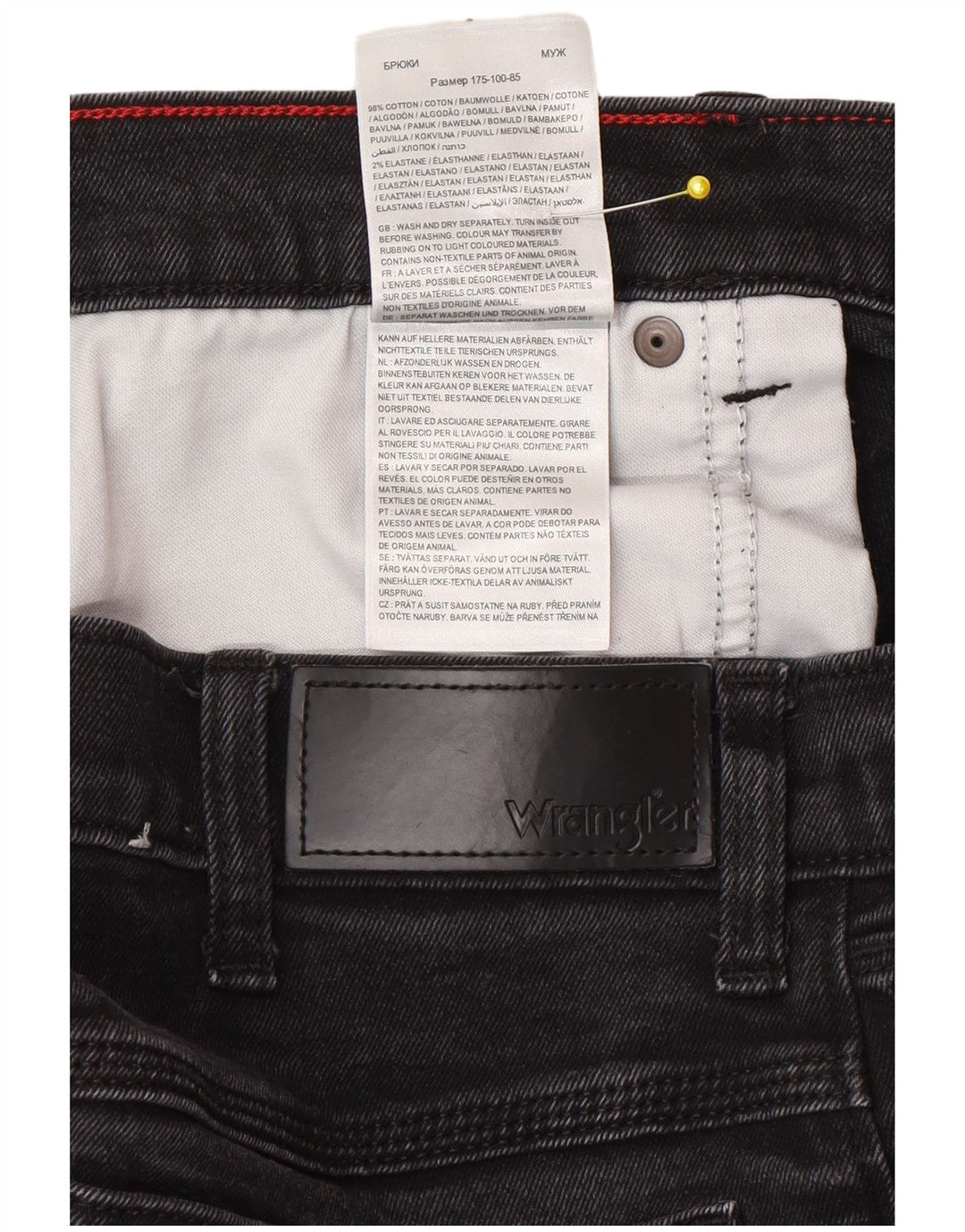 Wrangler Straight Jeans til mænd W34 L32 Grå bomuld