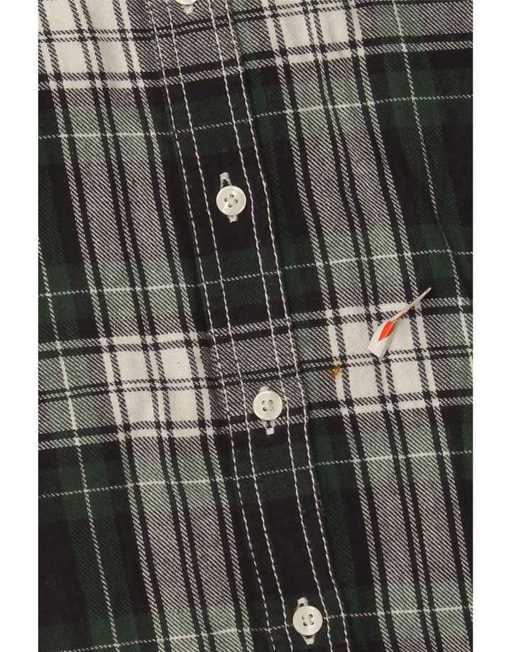 PEPE Jeans Dame Flanelskjorte UK 14 Medium Grøn Ternet Bomuld