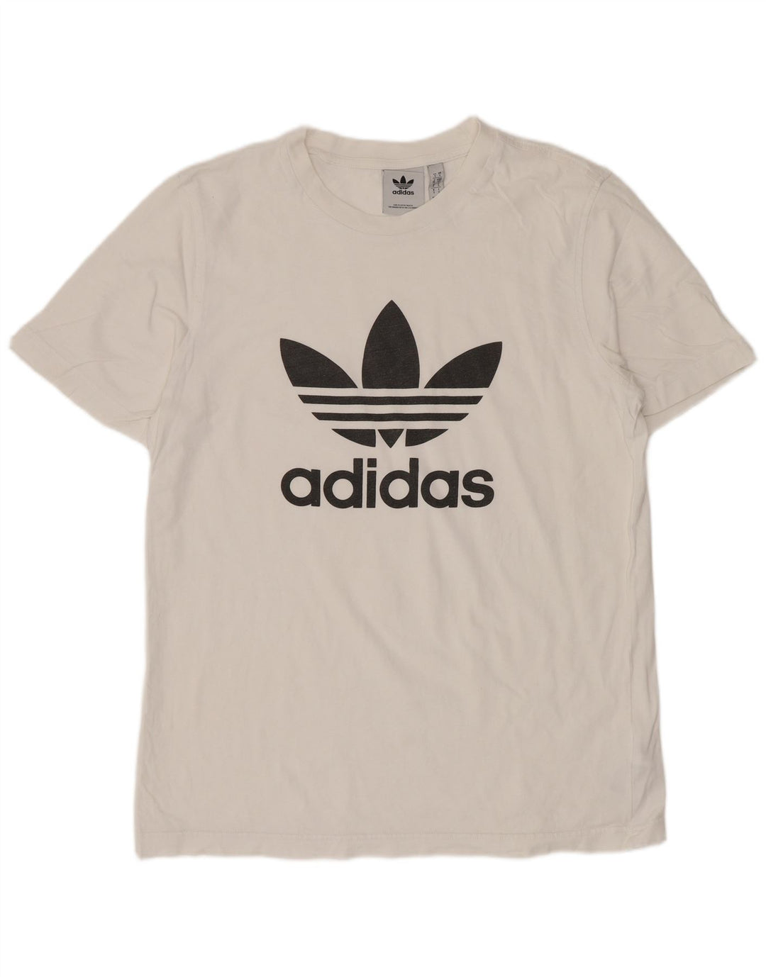 Adidas Grafisk T-shirt top til mænd, lille hvid bomuld