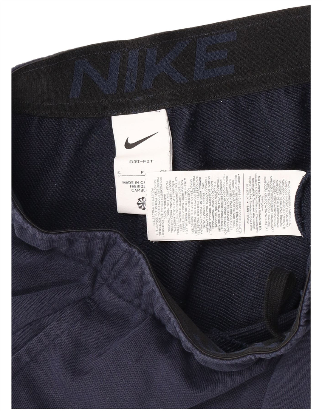 Nike Herre Dri Fit sportsshorts Små marineblå bomuld