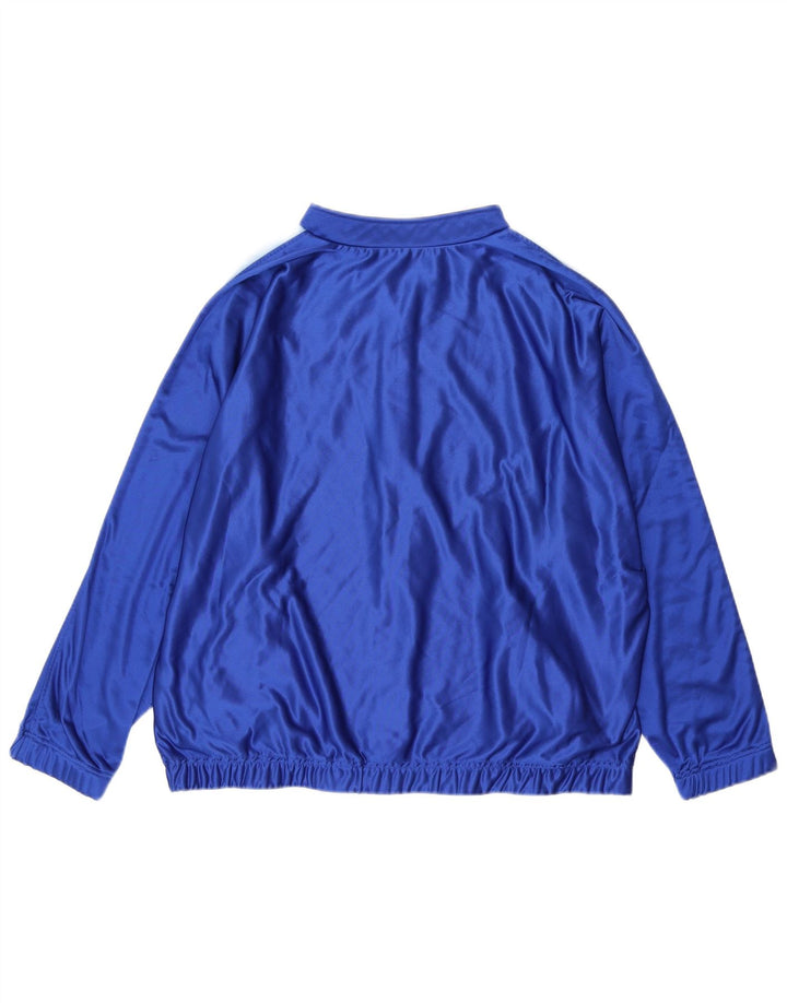 Vintage træningsdragt til mænd Topjakke XL Blå Colourblock