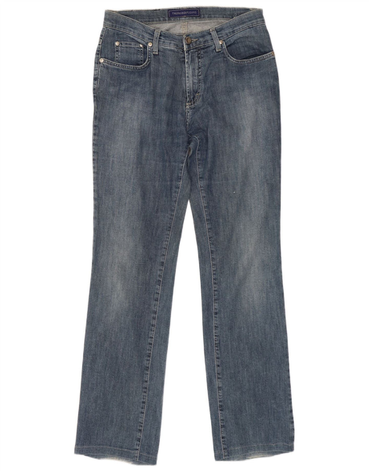 TRUSSARDI lige jeans til kvinder W26 L30 blå bomuld