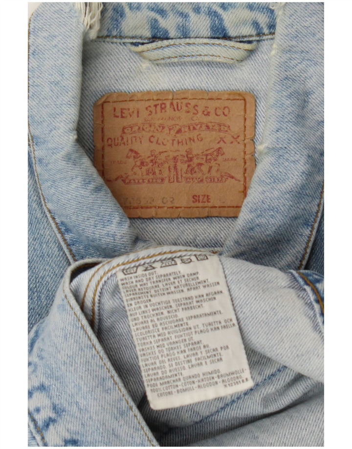 Levi's Herre denimjakke UK 40 Large Blue Cotton