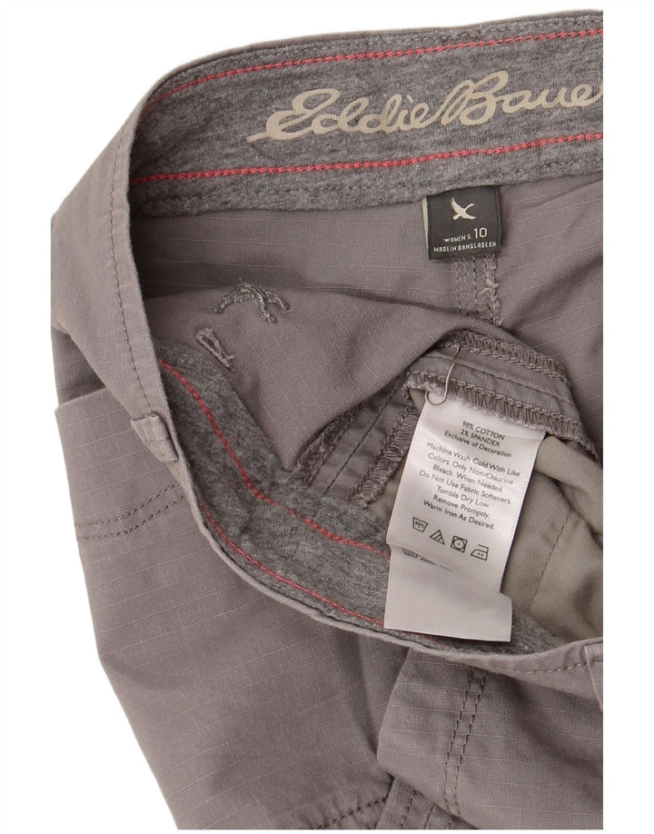 Eddie Bauer Dame Cropped Trousers US 10 Large W34 L24 Grå Bomuld