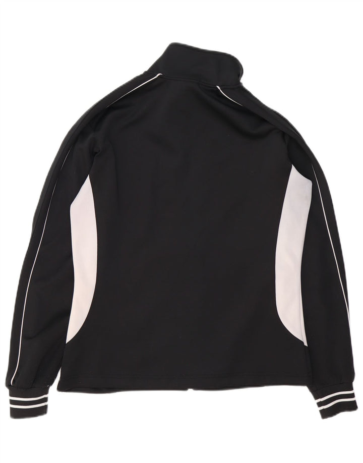 Asics træningsdragt topjakke til kvinder UK 14 Medium Sort Colourblock Polyester