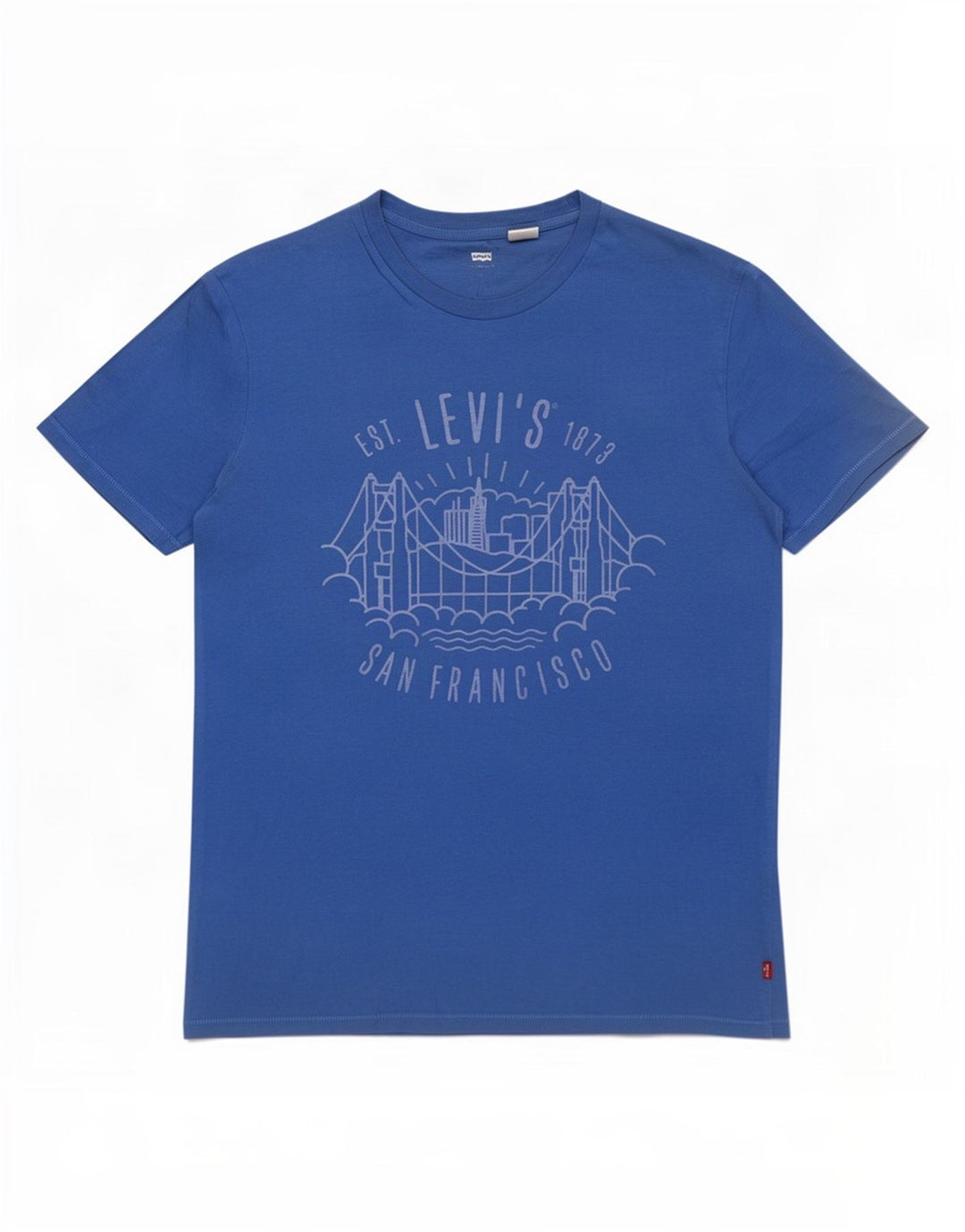 Levi's Herre grafisk T-shirt top mellemblå bomuld