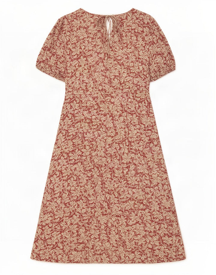 Marks & Spencer Dame Maxi Dress UK 8 Small Red Floral Viscose