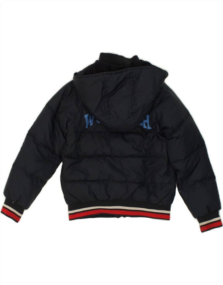 WOOLRICH Boys Hooded Padded Jacket 7-8 Years Navy Blue Nylon Vintage Woolrich and Second-Hand Woolrich from Messina Hembry 