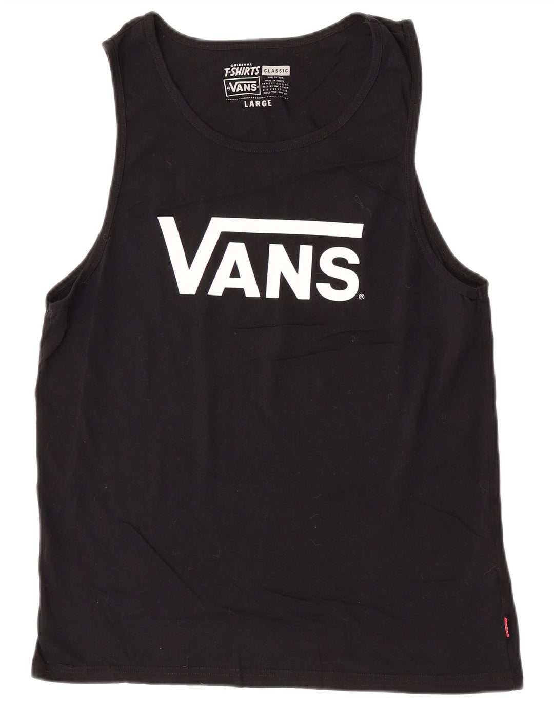 Vans Herre Classic Fit Grafisk Vest Top Stor Sort Bomuld