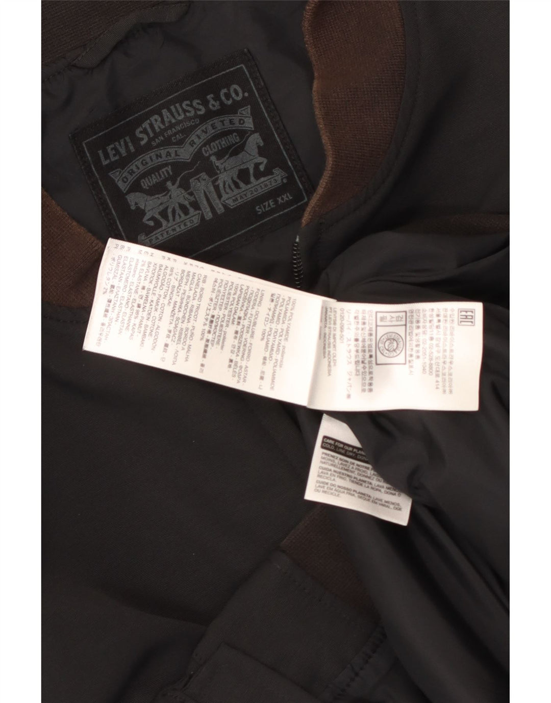 Levi's Bomberjakke til mænd UK 44 2XL Sort polyamid