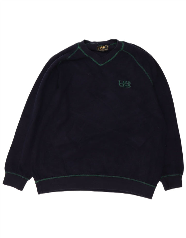 LEE Sweatshirt til mænd XL marineblå bomuld