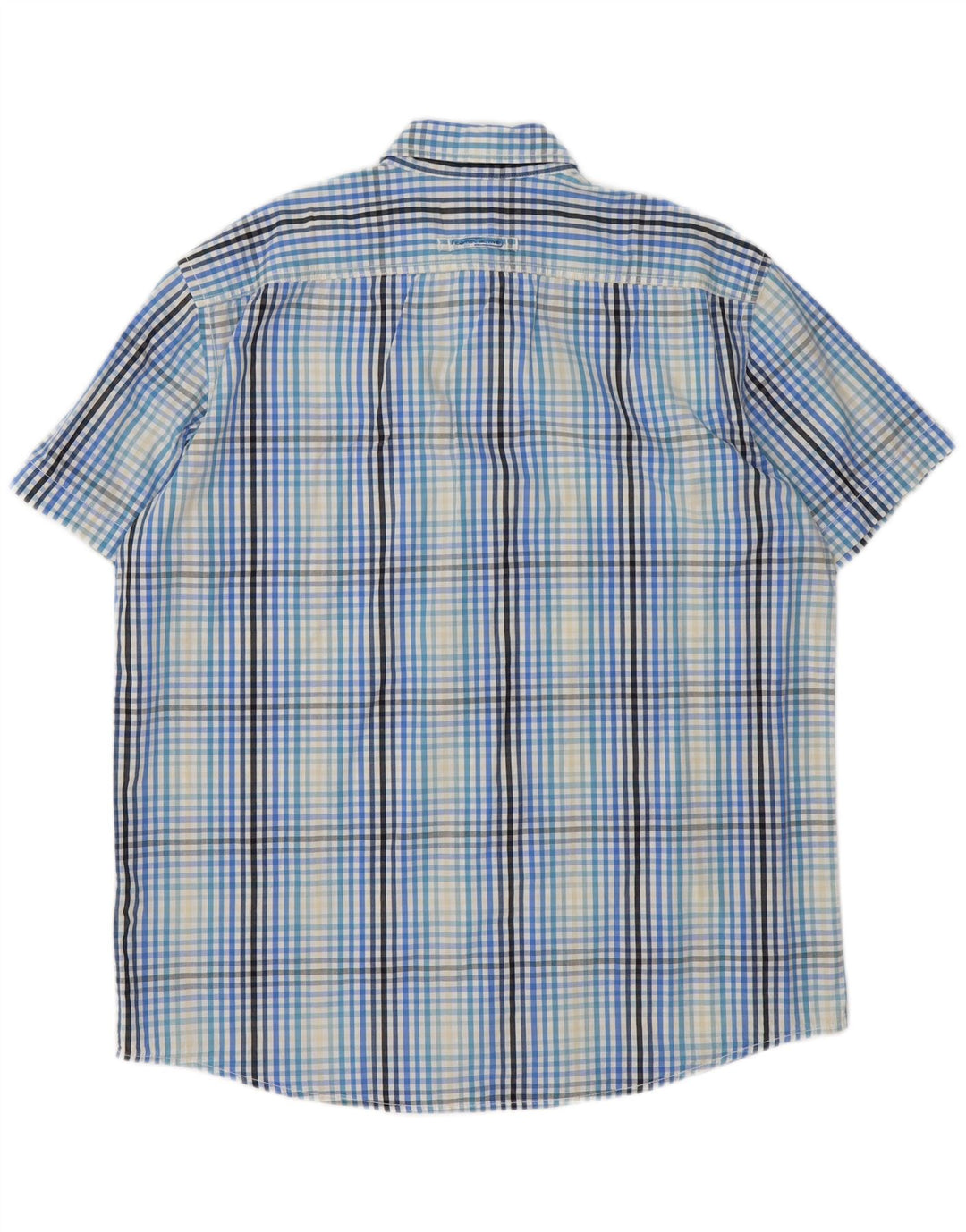 Camel Active Kortærmet Herreskjorte XL Blå Gingham Bomuld